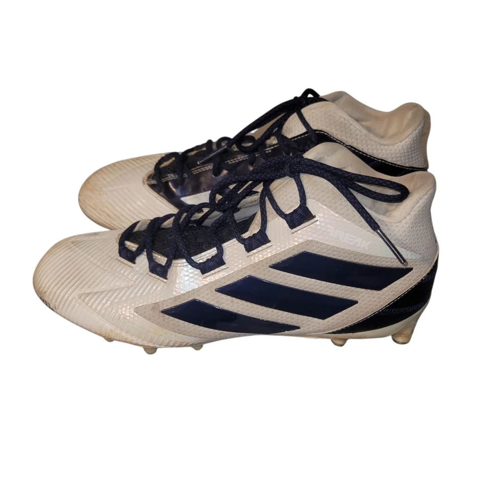Adidas Freak Carbon Football Cleats White Navy Blue Men's Size 12